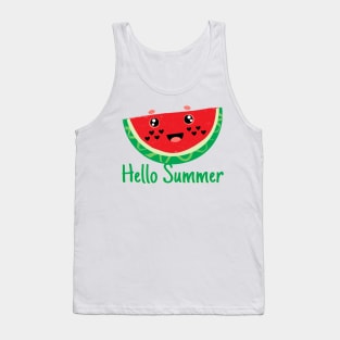 Hello Summer Cute Colorful Watermelon Tank Top